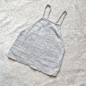 Kendall & Kylie Halter Cropped Sweater Tank Top | Womens Size Medium